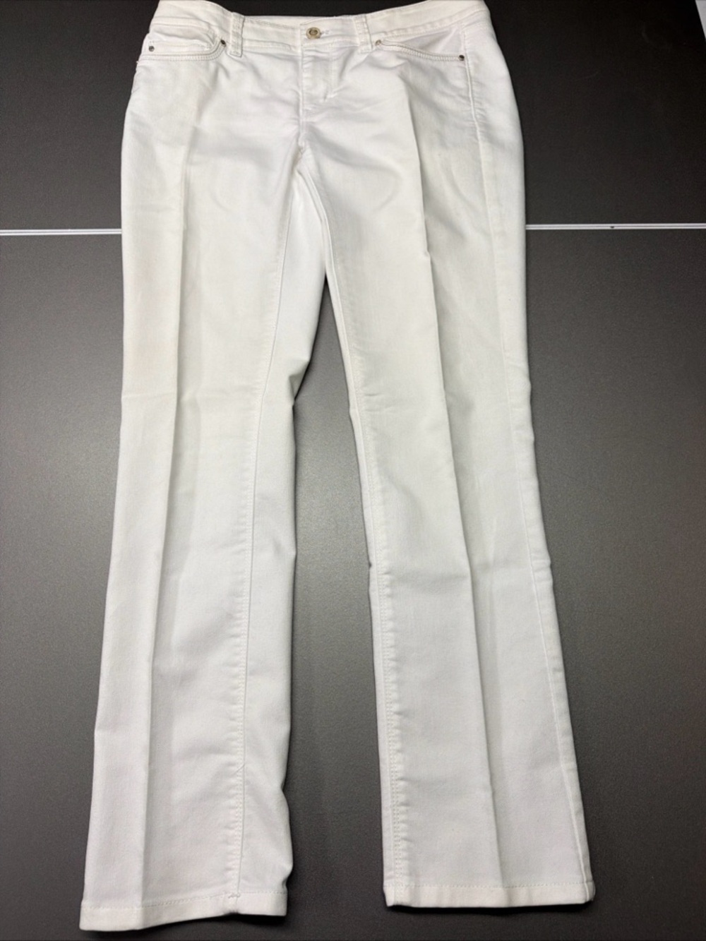 White House Black Market Bootcut Slim Ankle Pants‎ White Women's 4R 32x29